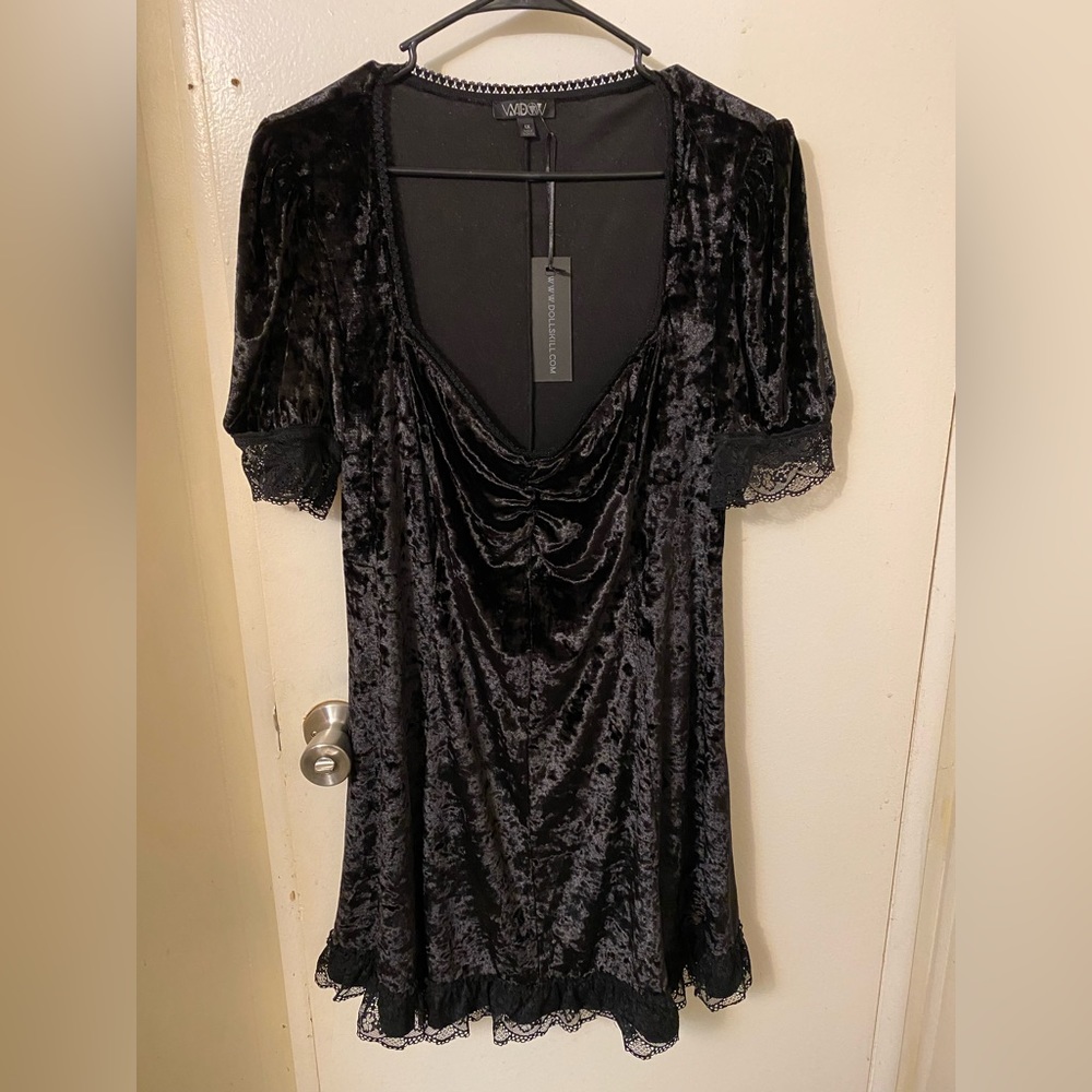 Dolls Kill Velvet Babydoll Dress - 1X